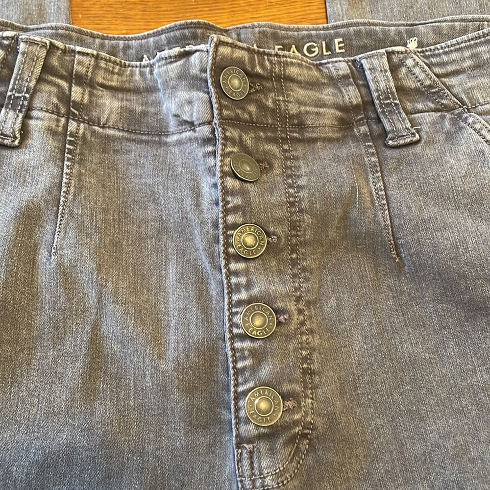 🟦 American Eagle Women’s Black Highest Rise Jeggings (size 16) - Picture 5 of 11